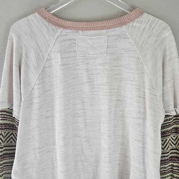 Free People Jordan Mix Knit Tee in Fun Time‎ Combo Size Small - Picture 9 of 12